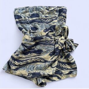 KIMCHI BLUE- blue cheetah print romper